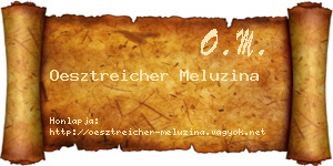 Oesztreicher Meluzina névjegykártya